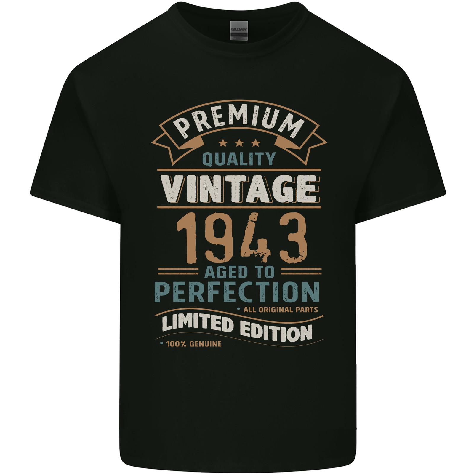 

Premium Vintage 82nd Birthday 1943 Mens Light Cotton T-Shirt Mens Womens Tees Top XL