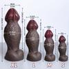 Soft Silicone Dark Thick Realistic Dildo with Big Head & Balls – Strong Suction Cup, Flexible Anal/Vaginal Massager, Lifelike Penis for Women & Men