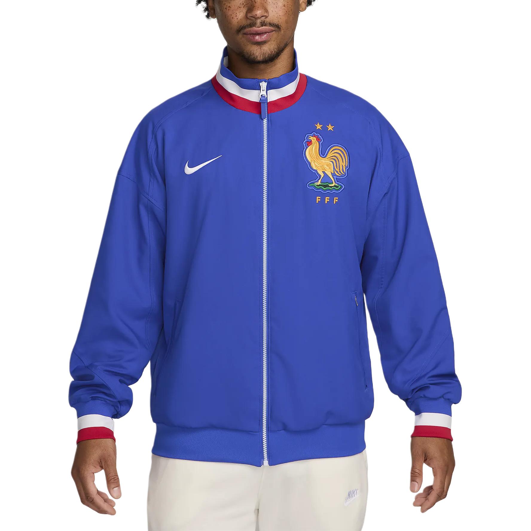 

Nike FFF Strike Home Loose Sweat-Wicking Comfortable Long Sleeve Jacket Men Jackets Bright-Blue FJ2903-452 L