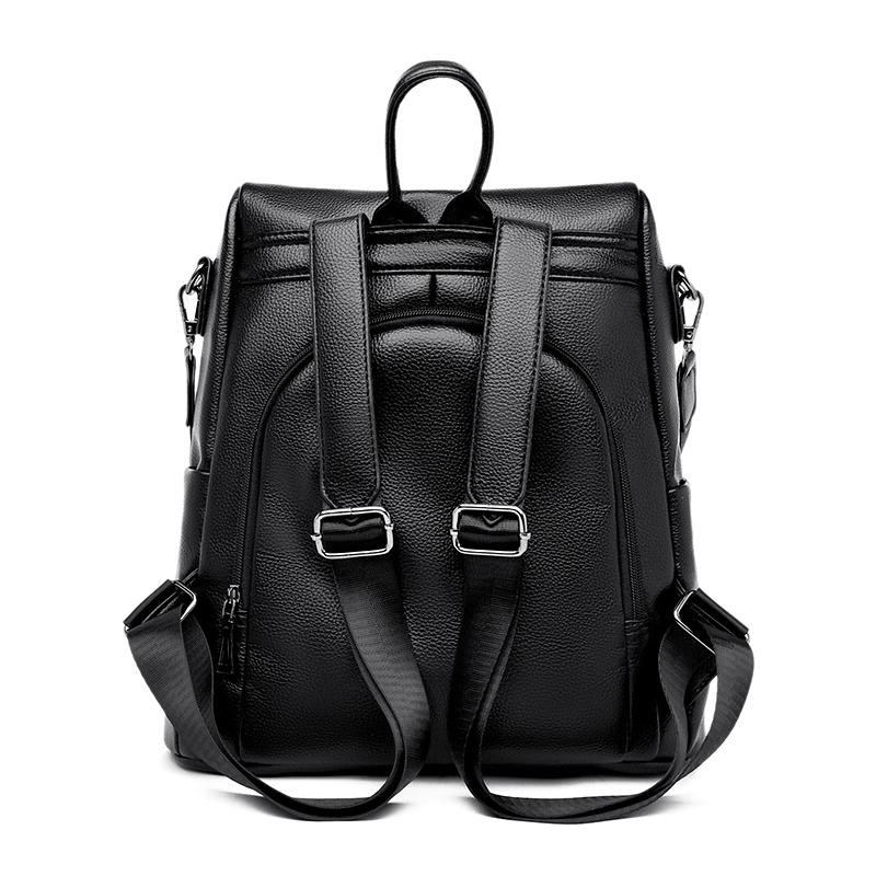 Waterproof Leather Backpack for Women Anti-theft Backpacks Shoulder Bags for Teenage Girls Large Capacity Travel School Bag