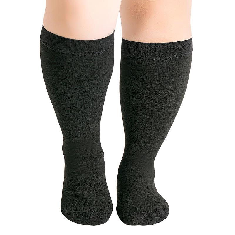 

S-7Xl Size Women S Men S 20-30Mmhg Graduated Pressure Knee High Open Toe Compression Socks Opaque Knee High Swollen Legs Edema M