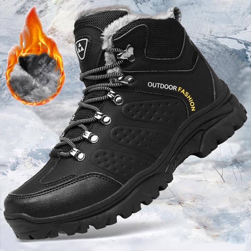 

39-46 Мужские зимние нескользящие износостойкие модные резиновые сапоги snow boots High-top мужские походные ботинки