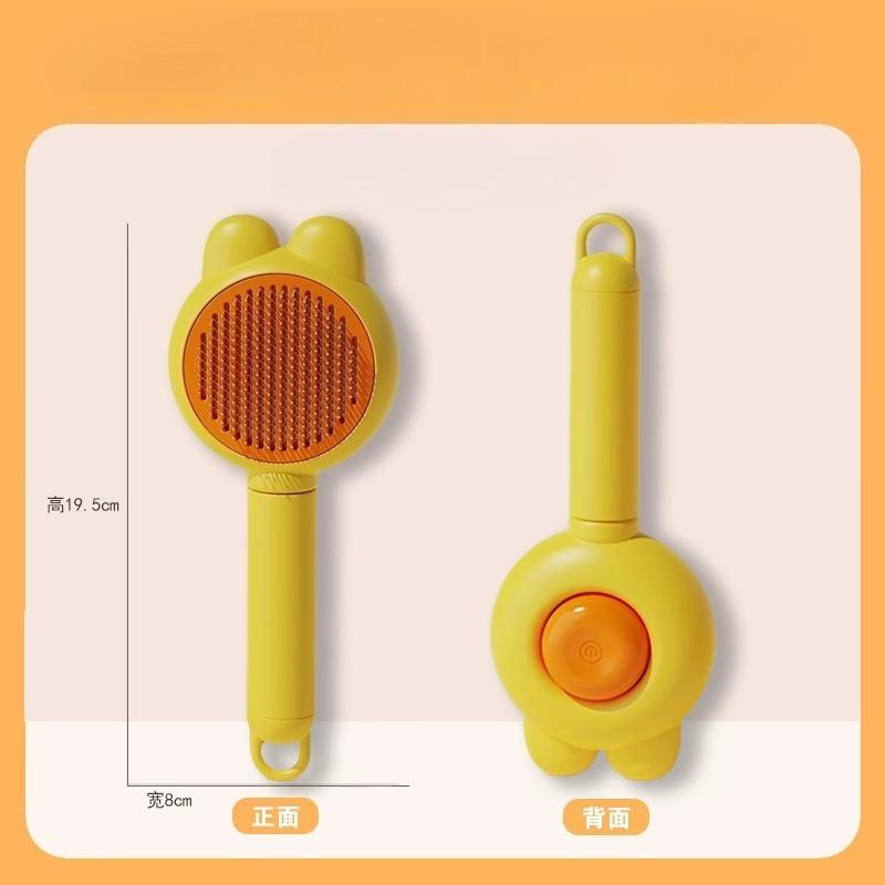 Pet Hair Removal Comb Cat Dog Comb Cat Dog Hair Cleaner 140 ° Comb Teeth One Click Hair Removal Pet Grooming Removal Brush