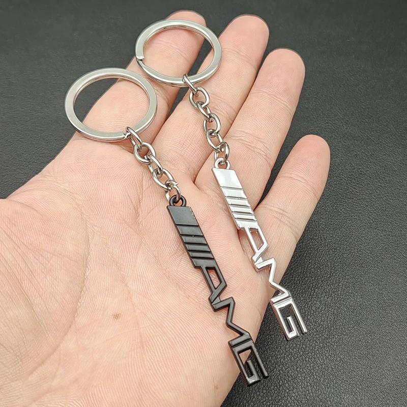 3D Metal Car Key Ring Pendant Leather Key Chain Accessories For Mercedes Benz W204 W205 W203 W211 W212 W213 W210 W124 W169 W176 CY9