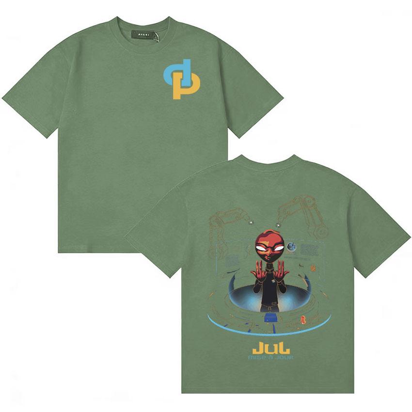 

Rapper Jul My World Album Tshirt Unisex Women Summer Pop Oversized Y2K Vintage Tshirt Cotton Shortsleeve Casual T Shirt Teenagers 4XL