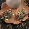 1/2pcs Solid Copper Turtle Brass Wealth Longevity Money Tortoise Small Statue Ornament Tea Pet Desktop Craft Decoration