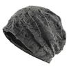 Women's Spring Autumn Thin All-match Face-showing Small Baotou Cold Vintage Loose Trendy Cool Ripped Common Jacquard Beanie