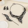 Retro Modeschmuck Set: Elegantes Halsketten-, Ohrring- und Armband-Set für Abendkleider