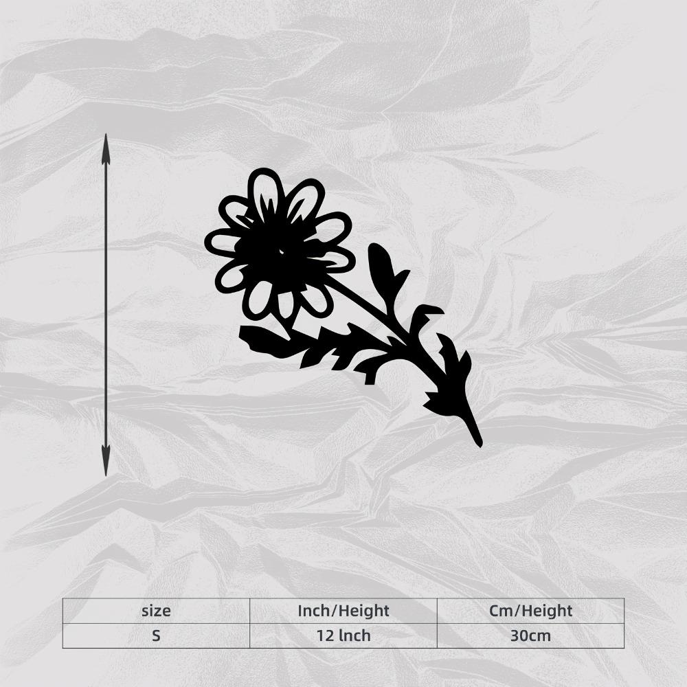 

Daisy Metal Wall Art Vibrant Sculpture Weather Resistant Mother Day Spring Festival Gift Nature Garden Backyard Fence Outdoor Decor 1pc S/30cm/12inch
