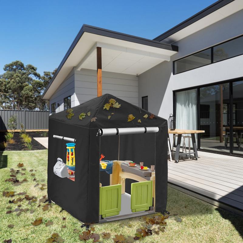 Backyard Playhouse Cover Waterproof And Sun Protection Cover All-Weather Protector 420D Oxford Fabric Cover For Garden Cottage