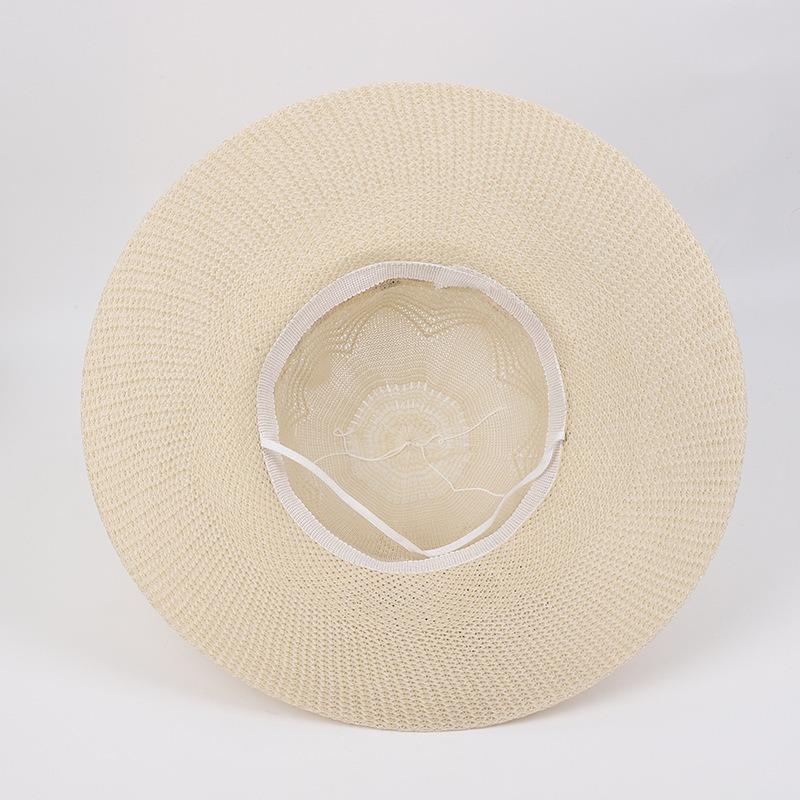 Sweet Summer Big Brim Sunscreen Sunshade Beach Hat Bow Streamer UV Protection Straw Sun Hat