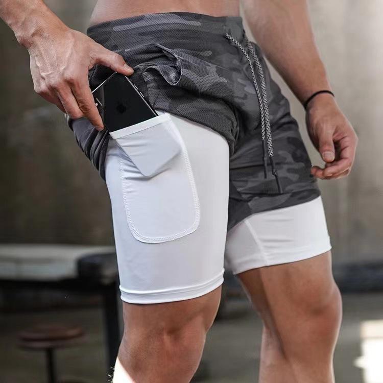 Men's Trendy Quick-Drying Breathable Sports Shorts - Double Layer Fitness Summer Wear