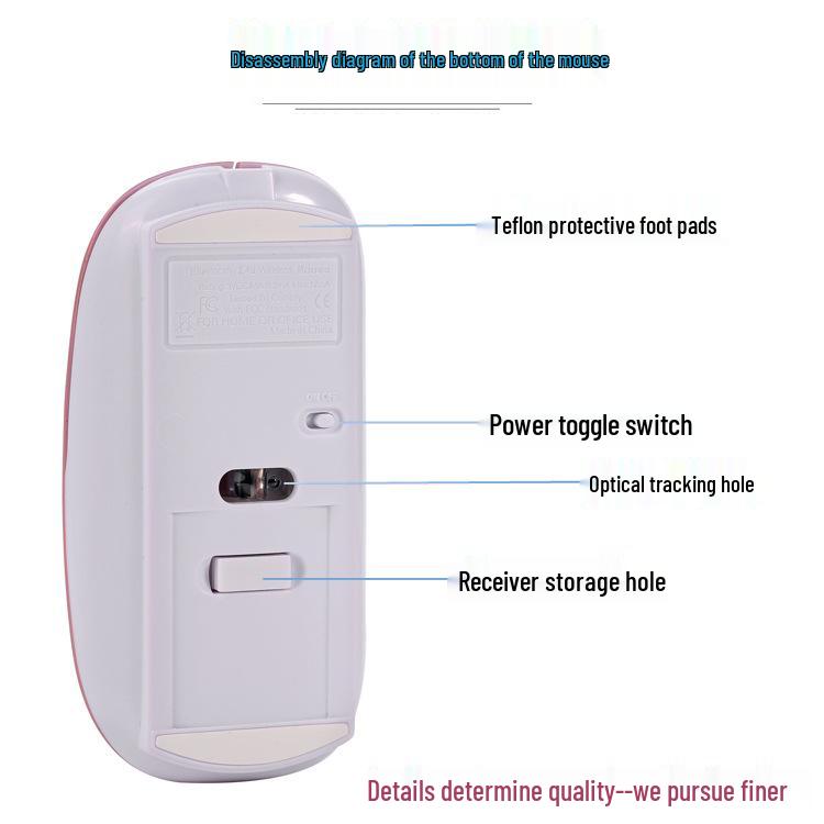 Colorful Silent Wireless Charging Mouse with Logo Customization