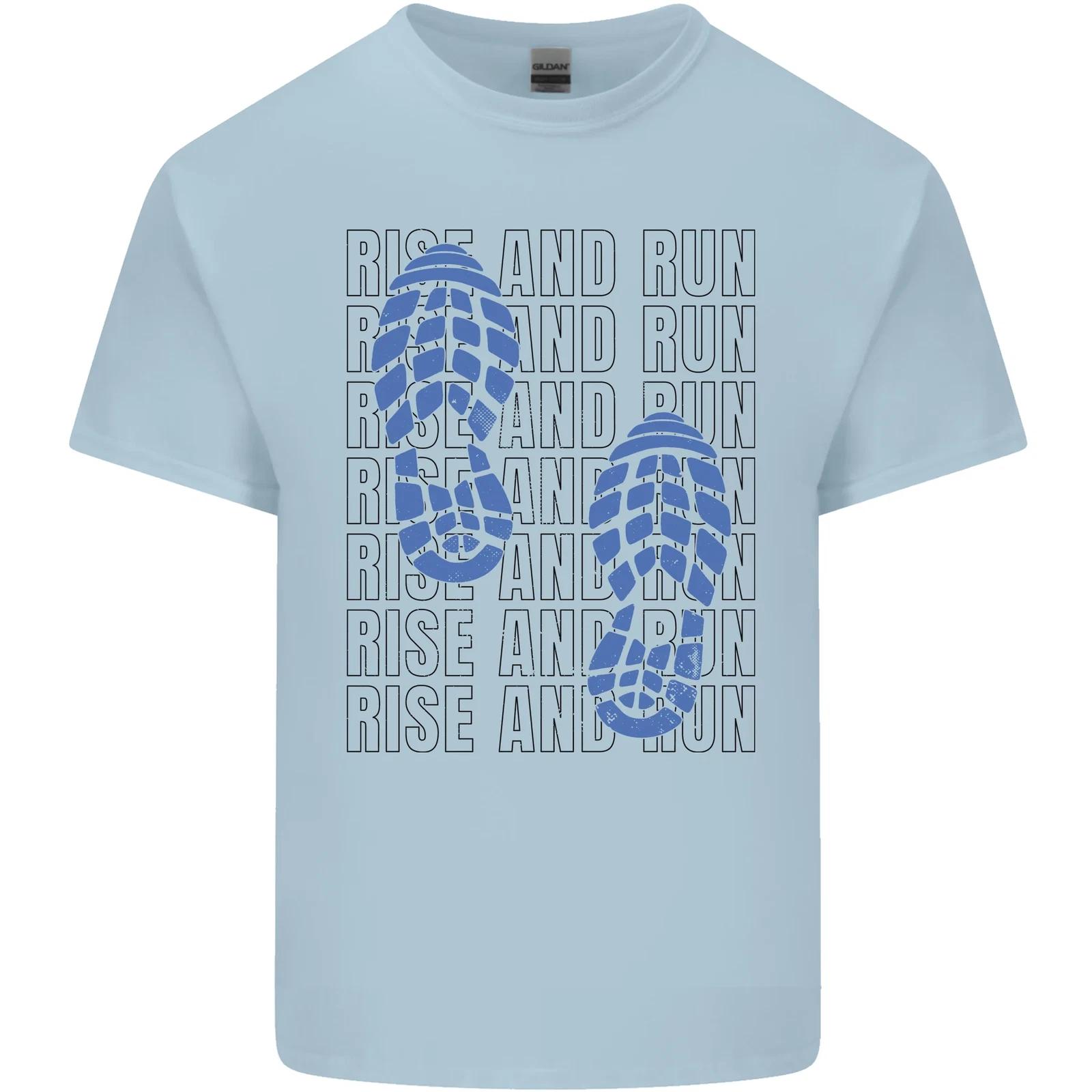 Rise & Run Running Marathon Cross Country Runner Kids T-Shirt Childrens 2XL