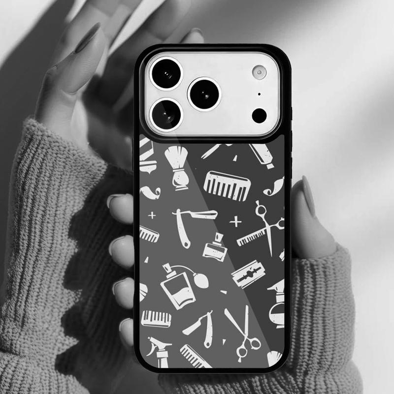 barber Hair shop Phone Case for iPhone 17 16 15 14 13 Pro Max Back Cover for 12 11 Pro Coque