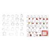 24PCS Biscuit Molds Christmas Cookie Cutting Molds 430Stainless Steel Biscuit Molds Baking Supplies Suitable for Baking