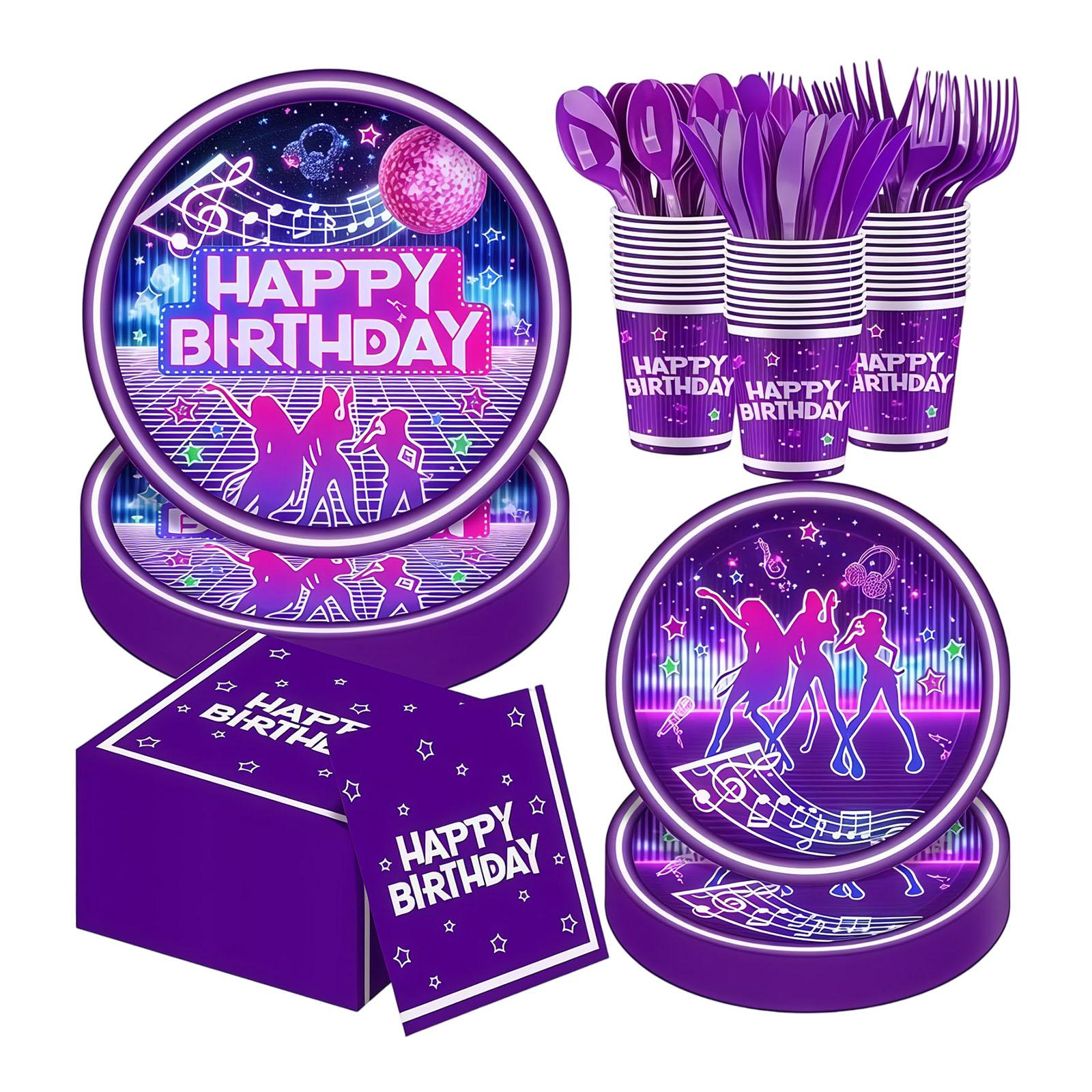 

Украшения для вечеринки по случаю дня рождения, Баннеры и гирлянды «С днем рождения», Наборы одежды на тему дня рождения 192 шт. One Size фиолетовый