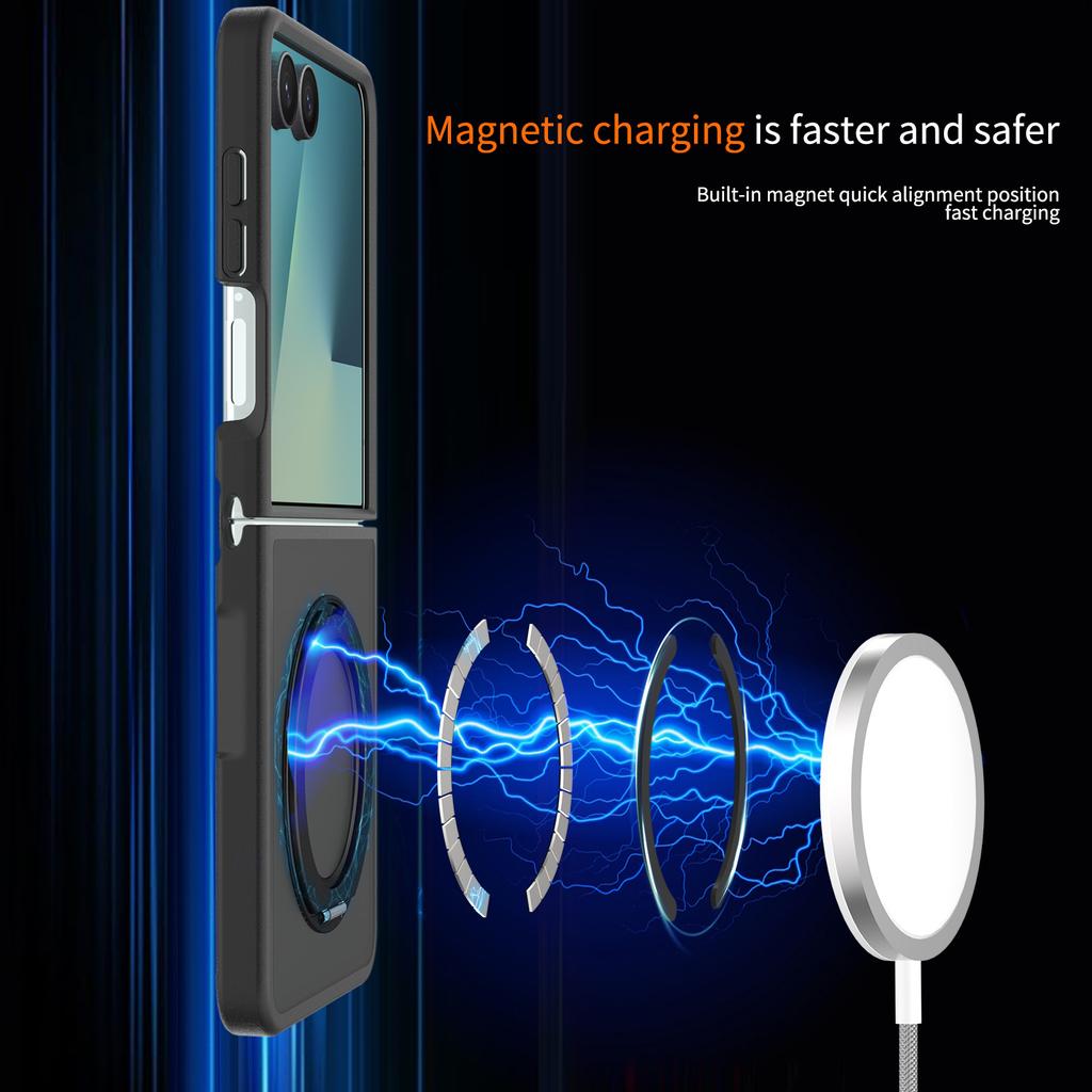 For Samsung Galaxy Z Flip 7 Full Cover Magnetic Mobile Phone Cases Translucent Cover with Magnet for Z Flip 7 Matte Cases New