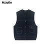 M.Latin Boys' Denim-Look Sweater Vest