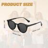 [uxcell] Square Polarized Sunglasses, Retro Trend Sunglasses, Unisex, Light Black (BlackGray Lenses)