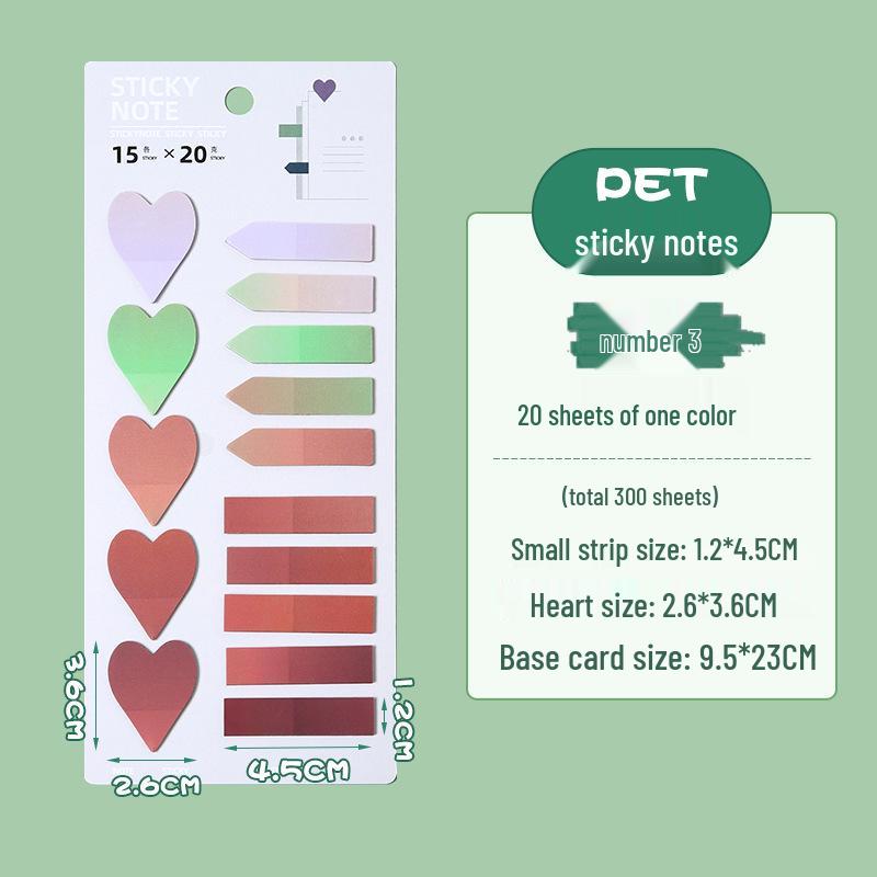 PET Extra Thin Classification Index Marking Stickers - Colored, Translucent, Long Strips for Students