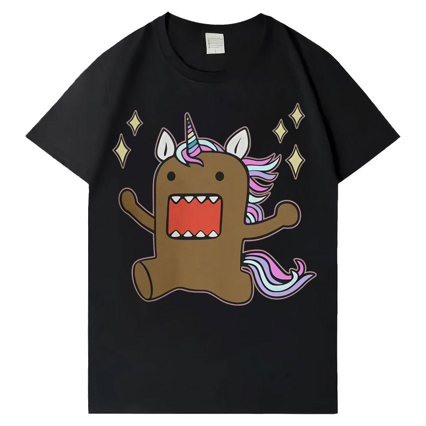 Domo Kun Funny Meme T Shirts Mens Women Clothes Classic Cotton Casual Tee Shirts Short Sleeve Oversized Tshirt Tops Streetwear