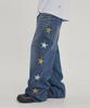 Pantaloni in Denim WAIKEI a Stelle Blu Medio