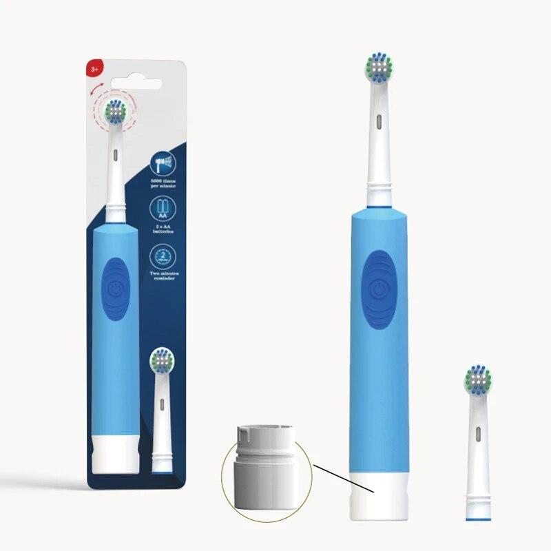 Вращающаяся электрическая зубная щетка для взрослых с круглой головкой — фото 9