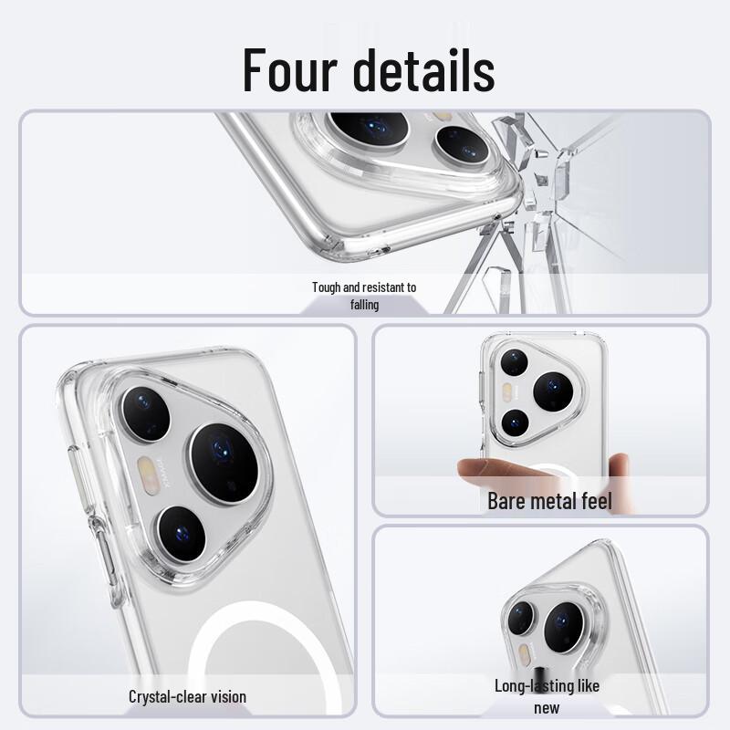 Mr. Blue Gorilla Transparent Magnetic Drop-Proof Phone Case for Huawei Pura 80 Series