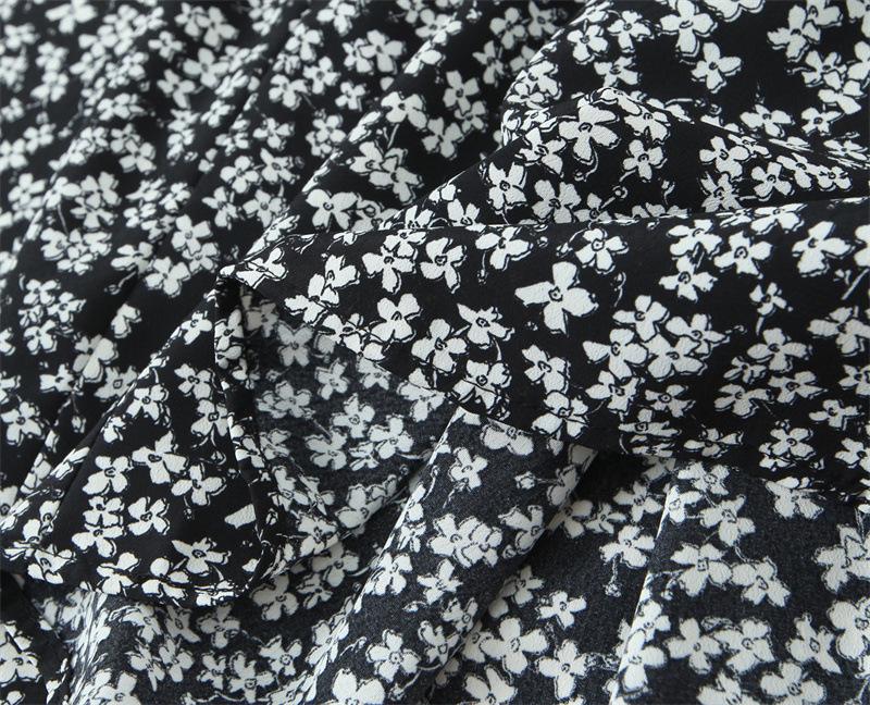 Versatile Floral Print Midi Dress - Fashionable Temperament Style