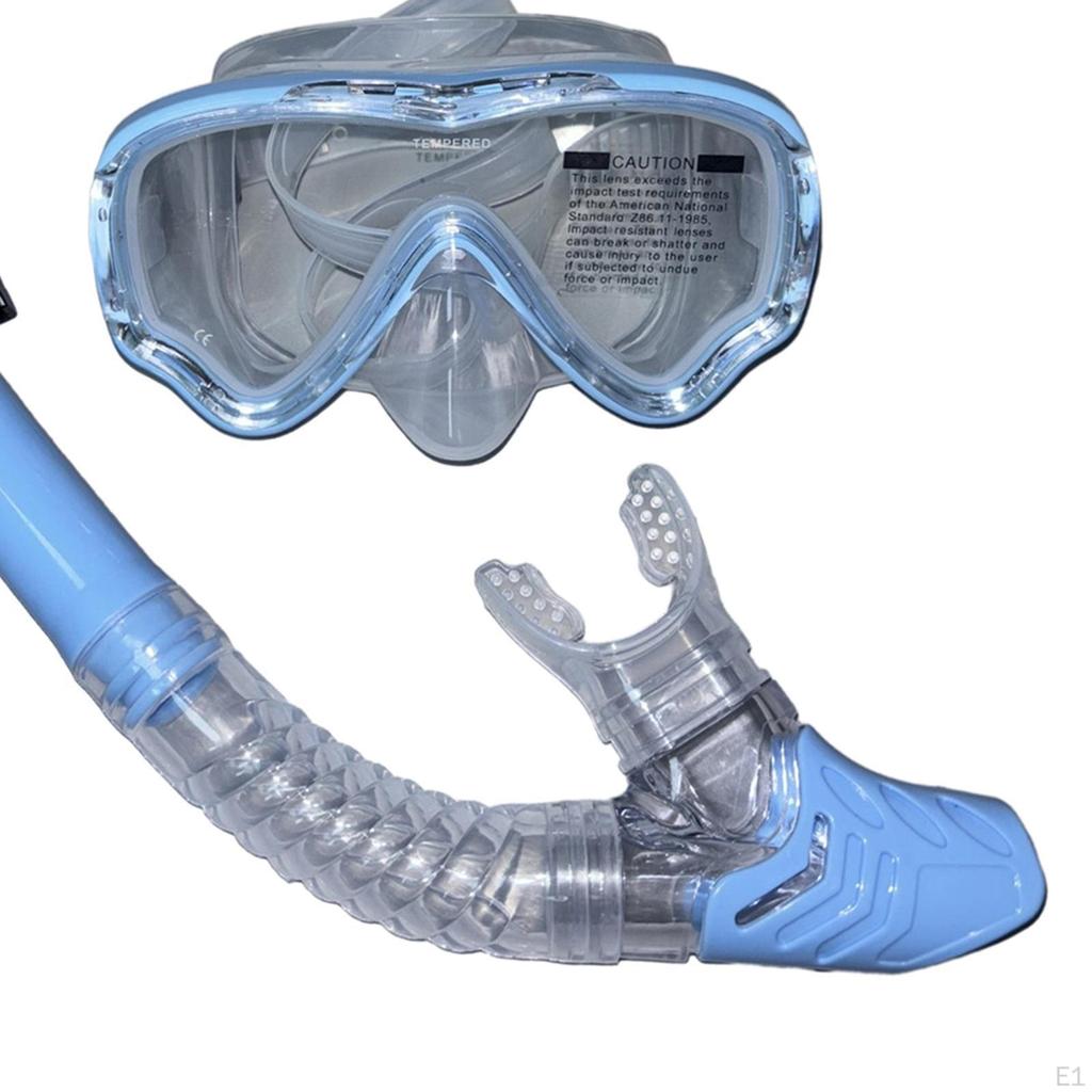 Diving Mask Dry Top Snorkel Set, Goggles Snorkeling Gear for Swimming Freediving