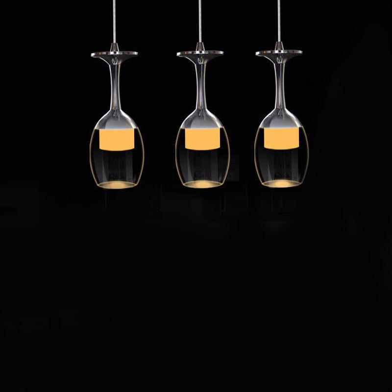 LED Modern Minimalist Creative Wine Glass Ceiling Light Pendant Lamp Fixture Lighting Chandelier