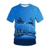 3D Print Hip Hop Santa Claus T-Shirt Men's And Women's Christmas Carnival Trend Happy New Year Round Neck Short Sleeve Top