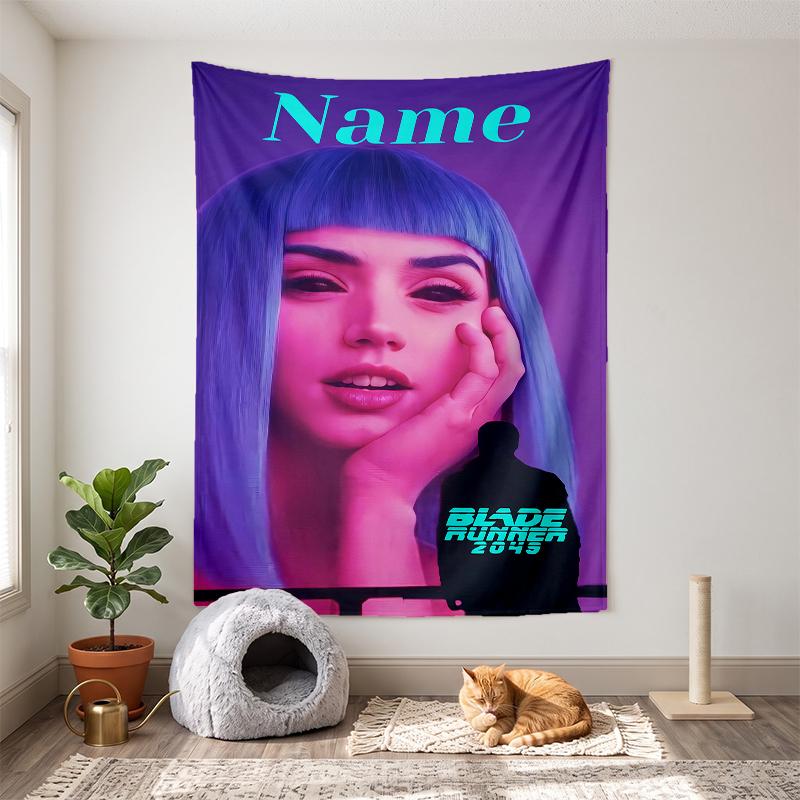 Blade Runner (1) Customizable Name Decorative Wall Tapestry Ideal Choice for Wall Decor In Bedrooms Living Rooms Dorms and Home