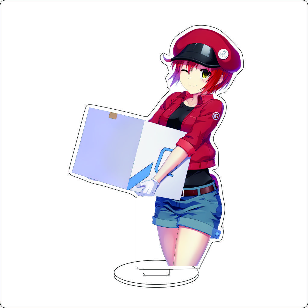 16CM Anime Cells At Work Cosplay Acrylic Stand Ornaments Macrophages Platelet Red Blood Cell Leukocyte Figure Stand Gifts