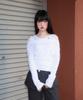 ROSEFRANTZ Layered Shirring Long Sleeve [Ivory]