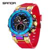 SANDA Men's Waterproof Sporty Digital Watch - Trendy, Cool, and Multifunctional for Teenagers and Students