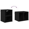Wall Mounted Cabinet in Black Oak Look 30 x 29.5 x 40 cm