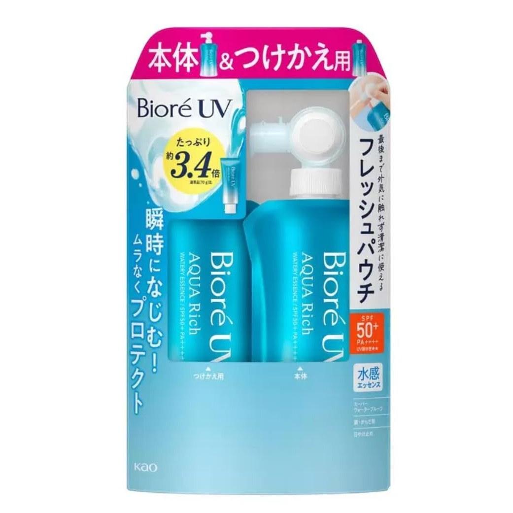 Biore UV Aquarich Watery Essence main body 120g + refill set 2