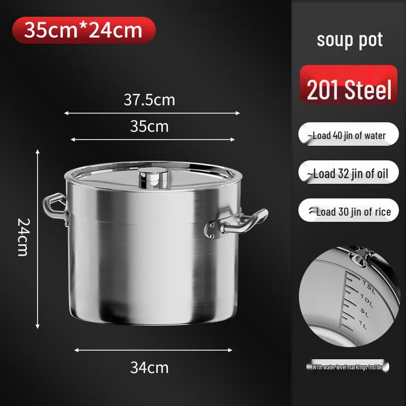 Large 304 Stainless Steel Stockpot