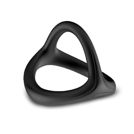 Penis Ring Firm-wrapped Stretchable Black Effective Dildo Foreskin Delay Ring for Bedroom