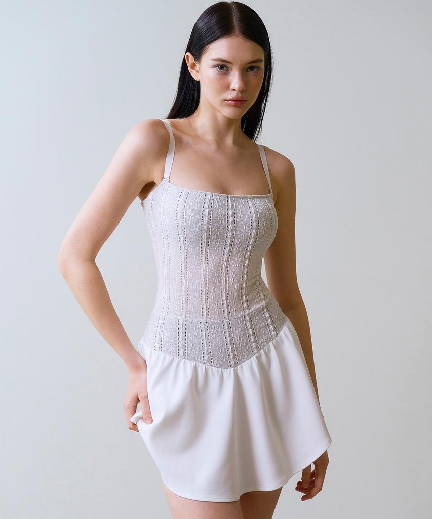 VINAJ Lace Skirt Monokini (White)