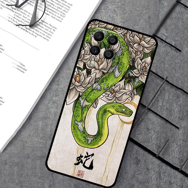 Snake Illustration Art Case For Samsung Galaxy M54 M32 M52 M15 M11 M12 M13 M14 M06 M16 M36 M56 M31 M53 M35 M55 M34