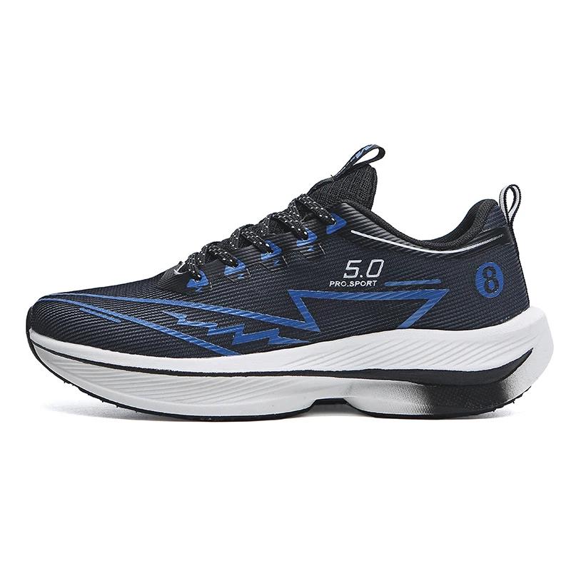 Laufschuhe Damen Leichtgewicht Weich Sportschuhe Herren Dicksohlig Schnürschuh Air Mesh Atmungsaktiv Lässige Sportschuhe Herren