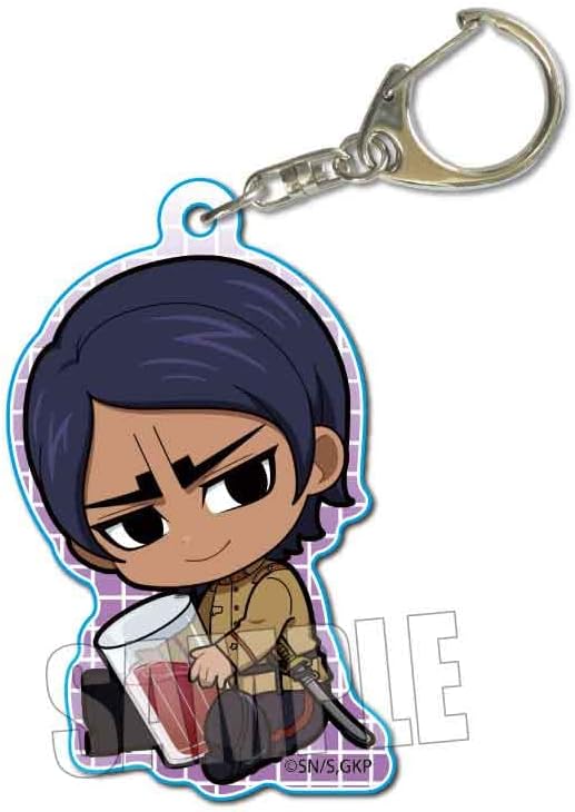 Golden Anime Kamuy Saichi Sugimoto Asirpa Acrylic Pendant Keychains Car Key Chain Key Ring Phone Bag Hanging Jewelry