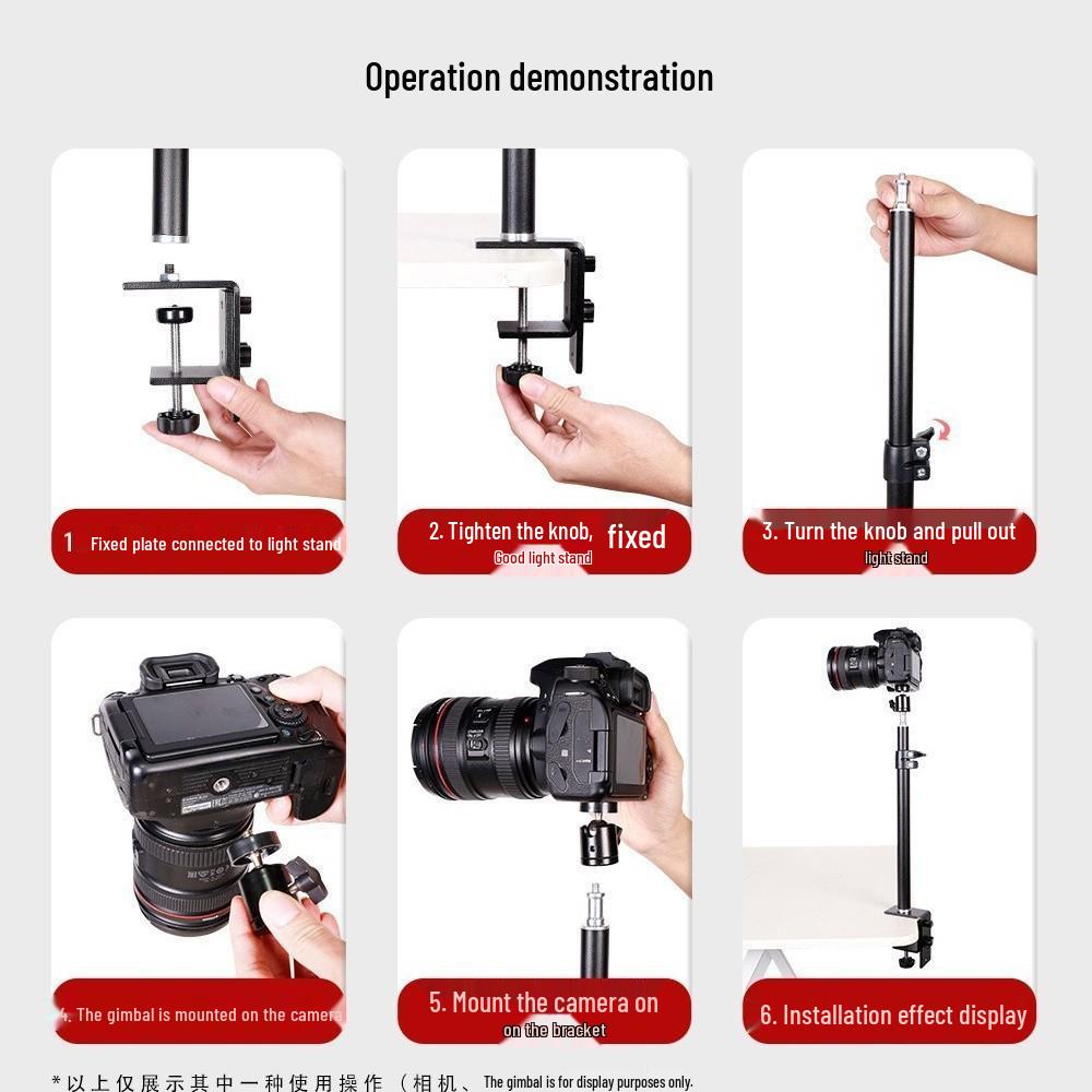 Aluminum Alloy Adjustable Desktop Stand for Mobile Live Streaming