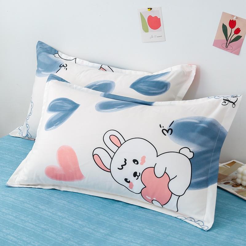 Aloe Vera Cotton Printed Pillowcase Pair, Standard Size 48x74 Cm