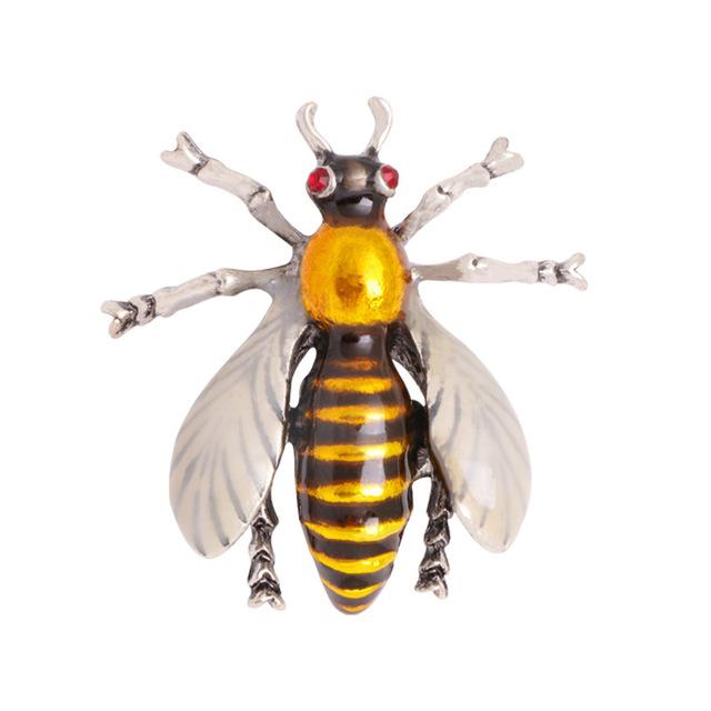 

Брошь в виде насекомого пчелы, эмалевая булавка, жемчуг, стразы, кристалл, корсаж, кардиган, воротник пальто, броши для женщин и мужчин, ювелирные изделия