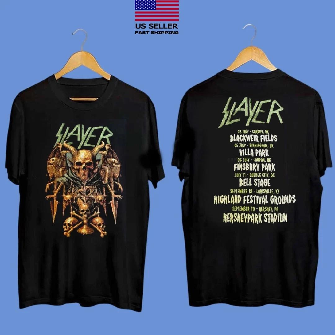 New Apparel! Slayer Farewell Tour 2026 Merch Tour Dates Two Sided T-Shirt S