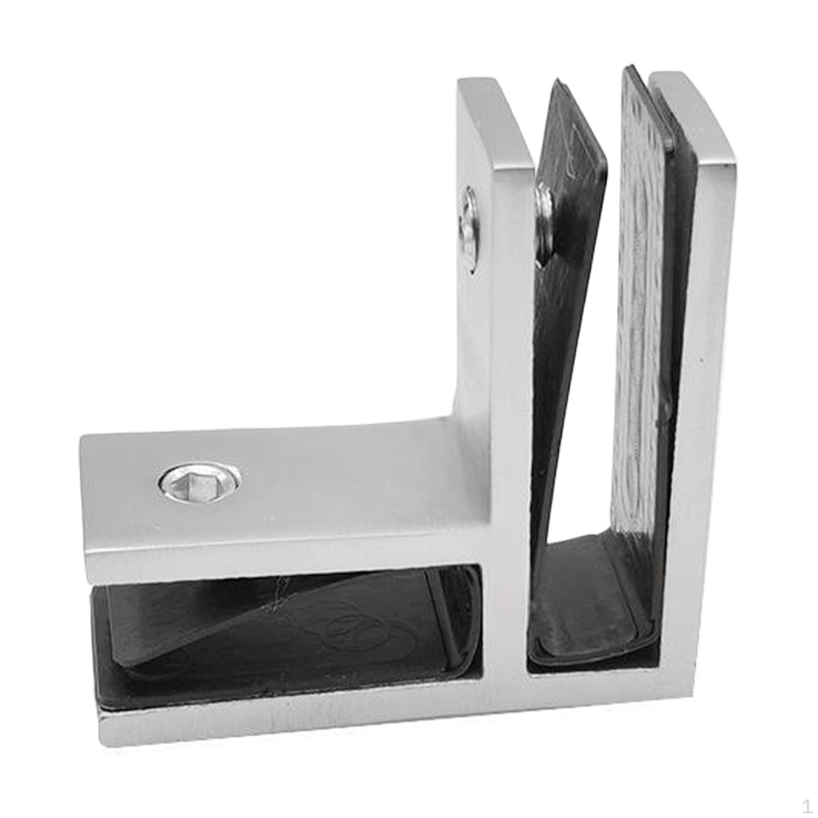 

Стеклянный зажим Полка Кронштейн Нержавеющая сталь Настенный для Прихожей Спальни 90 degrees серебряный